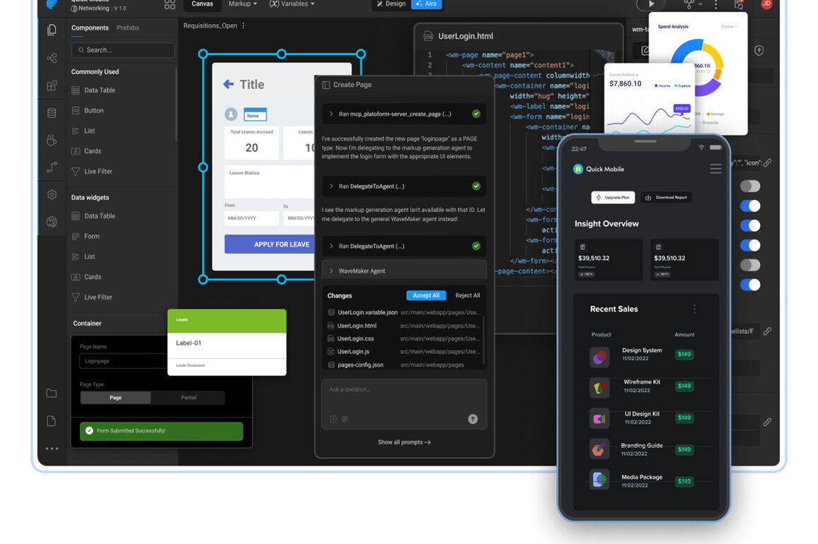 WaveMaker Fuses Design and Development with Architecture-first Agentic Application Generation System for Enterprise Dev Teams