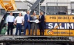  Darko Birtic (Liebherr), Toni Manss (Liebherr), Knut Brandenburg (Liebherr), Sajil Salim (Salim Equipment Rental), and Samir Hussein (Liebherr) at the handover of two new Lienherr duty cycle crawler cranes in Dubai