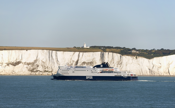 DFDS Seaways in front of the White Cliffs of Dover. Photo: stockcam via iStock