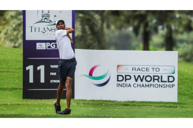 Angad Cheema fires career-low 61 to take 2-shot lead at Telangana Open