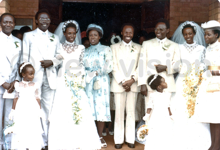 yombi 2nd left and enyonyi 3rd right on their wedding day