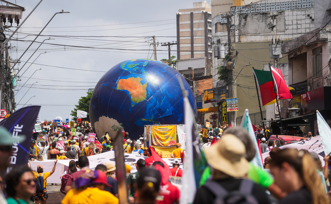 A protest march at the COP30 Climate Summit in Belém / Credit: Greenpeace