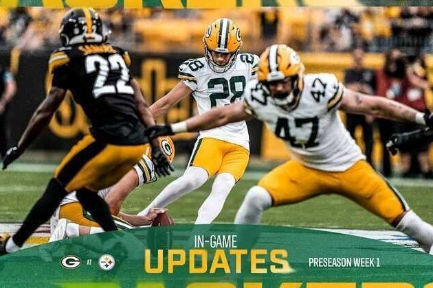 Packers lead Steelers 3-0 after first quarter