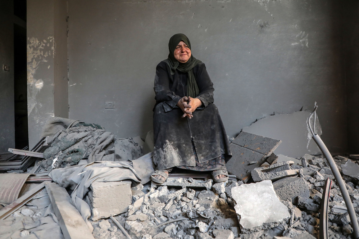 MIDEAST-GAZA-AL-SHATI REFUGEE CAMP-BOMBING-DAMAGE