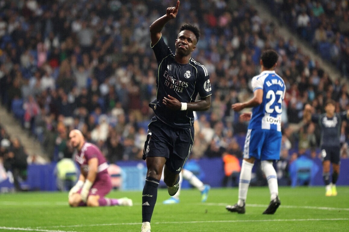 La Liga: Vinicius brace helps Real Madrid beat Espanyol; Betis thrash Oviedo