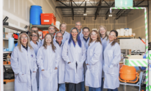 Liz Dennett (centre) with the Endolith team