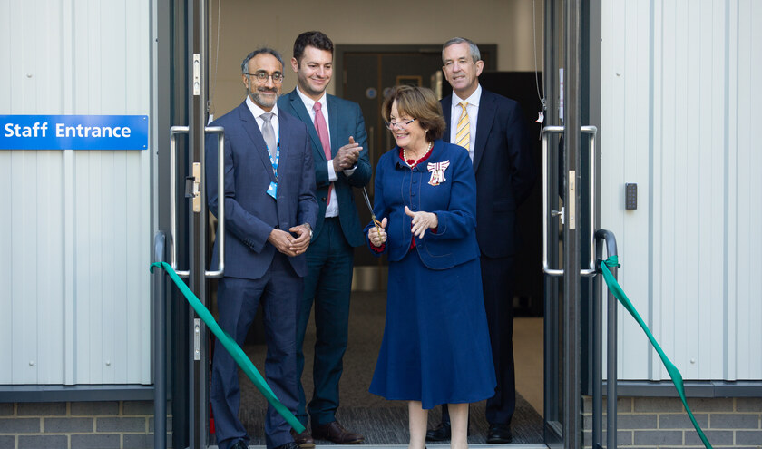 The Lord-Lieutenant of Suffolk, Clare, Countess of Euston, officially opens the Ipswich ambulance hub, joined by EEAST chair Mrunal Sisodia, Ipswich MP Jack Abbott, and EEAST chief executive Neill Moloney - Photo credit: Arleen Bathgate Photography