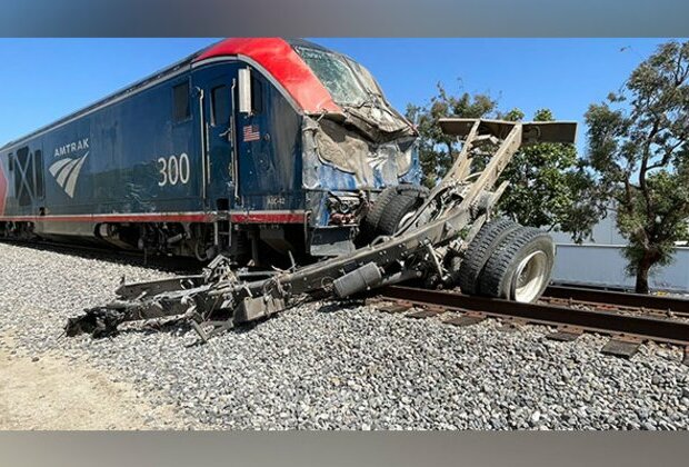 California: 16 injured as Amtrak passenger train derails after hitting vehicle