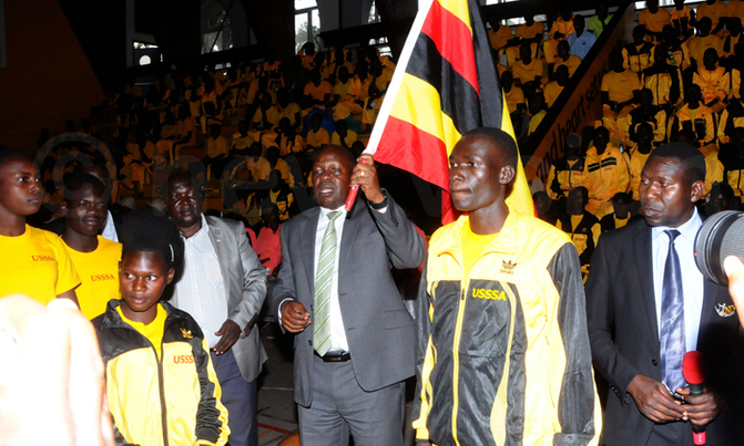 Uganda's team for FEASSSA games flagged off Uganda's team for FEASSSA games flagged off