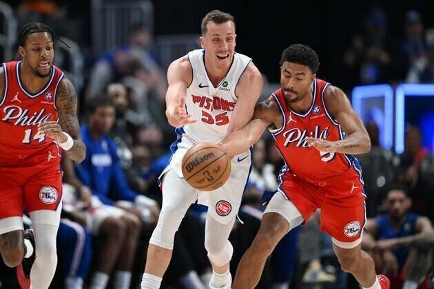 Duncan Robinson leads balanced attack as Pistons trounce 76ers
