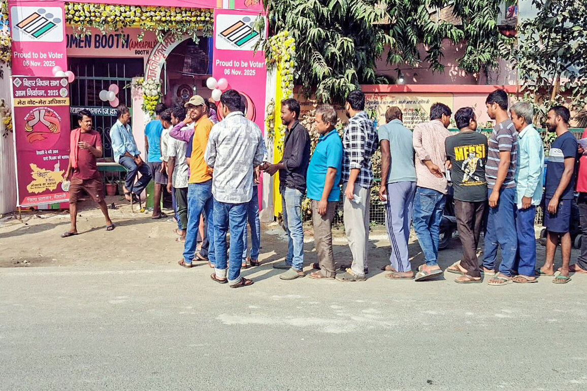 Bihar records highest ever voter turnout at 64.66 per cent in first phase assembly polls