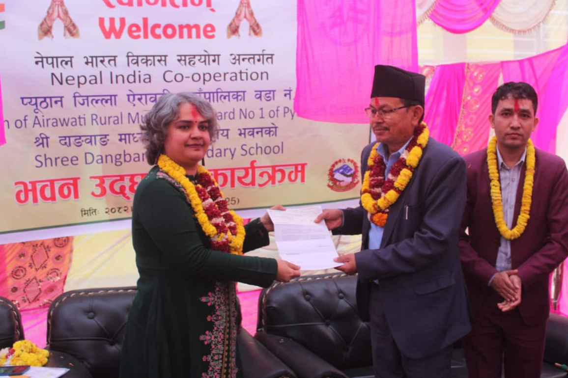 High Impact Community Development Project completed with Indian aid inaugurated in Pyuthan of Nepal