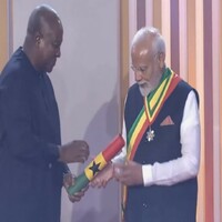 "Matter of immense pride":PM Modi conferred with Ghana's highest
