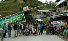  Protestors blockaded the Didipio mine in the Philippines