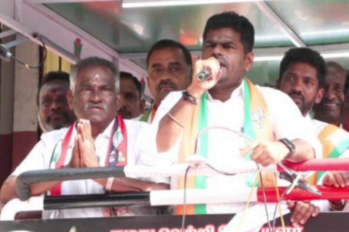 "People across Tamil Nadu have decided against DMK government": BJP's Annamalai backs AIADMK candidate Amman Arjunan in Coimbatore