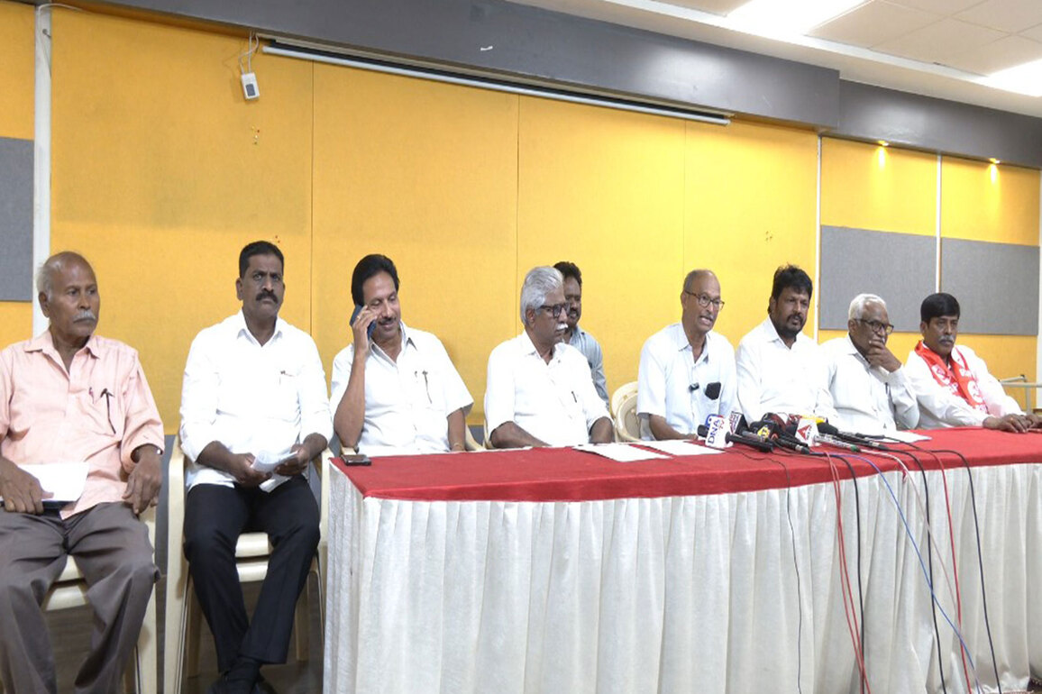 Left parties protest over deteriorating law and order in Andhra Pradesh