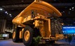 The Komatsu booth also featured the new 930E-5 electric-drive haul truck 