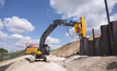  Elite Sheet Piling is using a BSP DX-SP25 excavator-mounted impact hammer on a project at Luton Airport