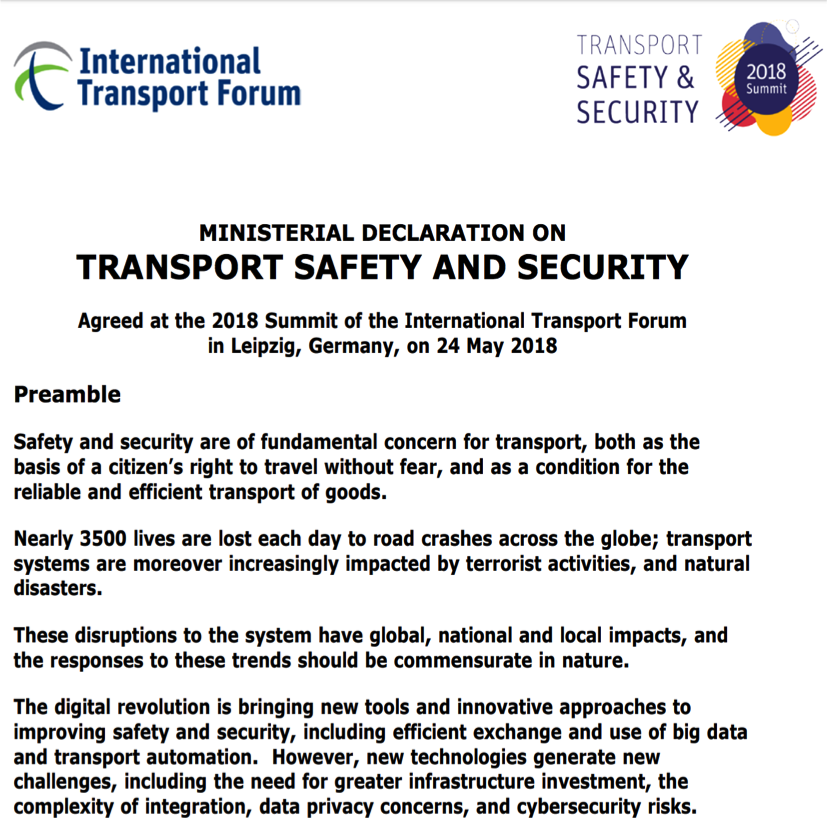 Transport Ministers vow to keep travel "safe and secure"