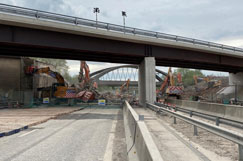 Photo: Dust settles on first phase of bridge demolition