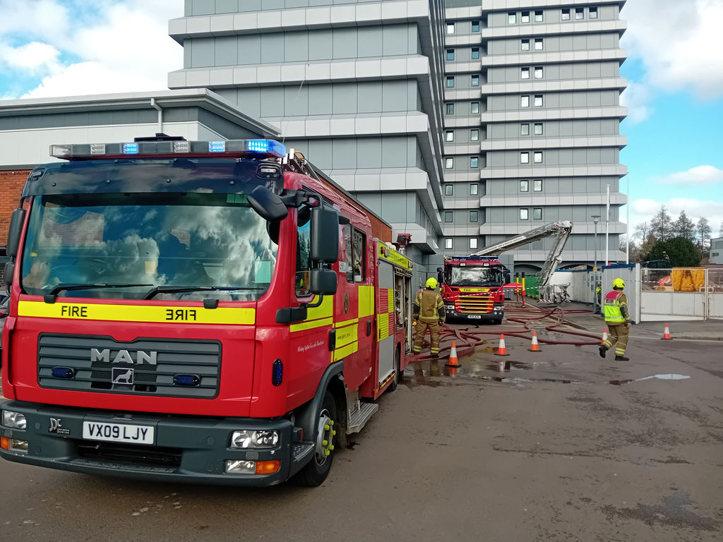 Hospital simulates emergency services fire response