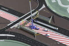 Video shows beam lift job as airbag is tested