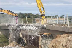 WATCH: A30 bridge 'high reach' demolition process