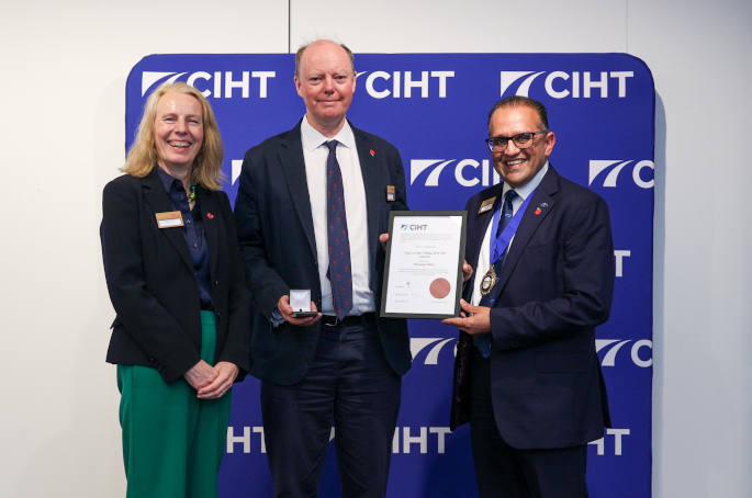 Professor Chris Whitty awarded CIHT's highest honour