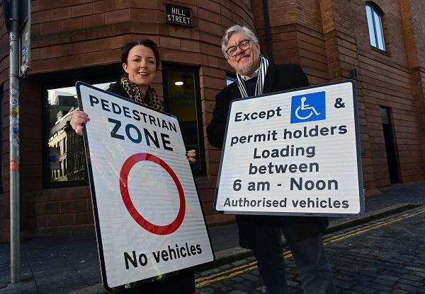 Central Belfast street pedestrianised under experimental scheme
