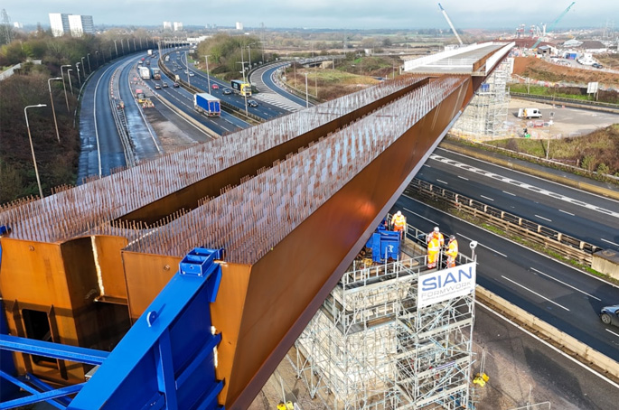 HS2 viaduct slid over live carriageway in UK-first