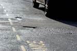 Increase in vehicles damaged by potholes