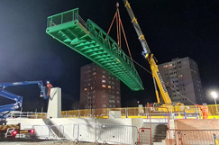 Another day in highways: Making a grand entrance on a 200-tonne crane