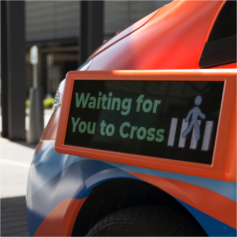 Driverless vehicle incorporates pedestrian warnings