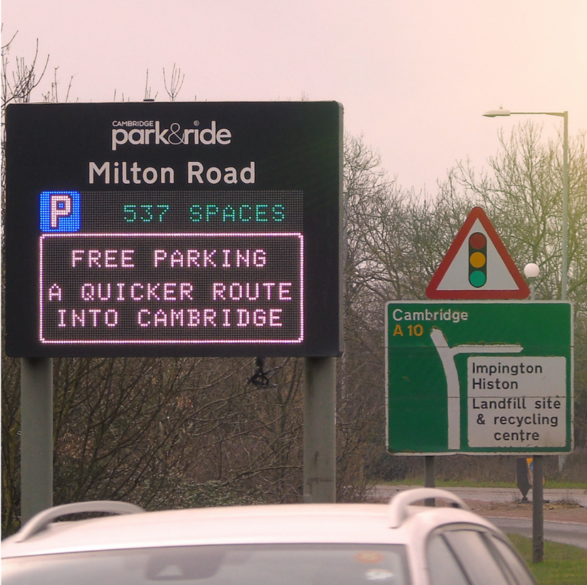 SWARCO introduces traffic and parking guidance solution for Cambridge