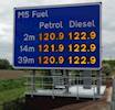 FLI help to install fuel price signs on M5