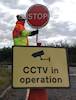 Stop and go boards fitted with CCTV cameras