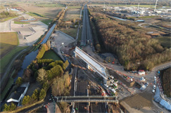 HS2 completes 'world-first' bridge slide over M42