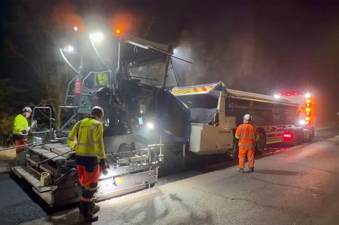 Eurovia trials fully electric highways paver in UK first