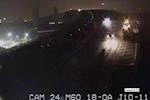 Footage shows driver ignoring motorway closure