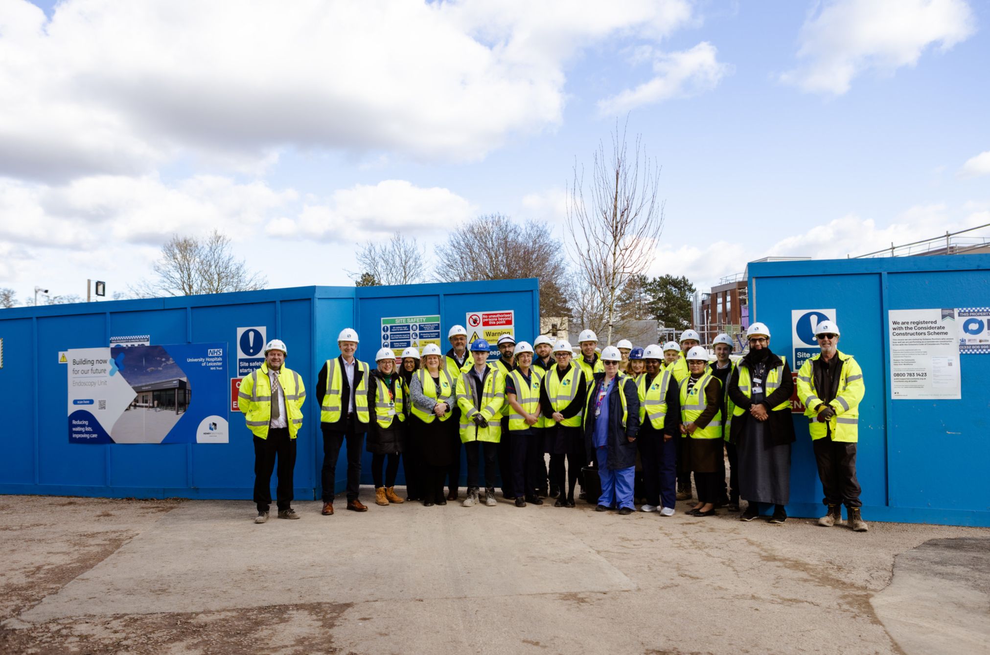 Endoscopy unit reaches construction milestone