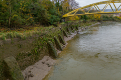 No slip-ups: River wall collapse fears close road