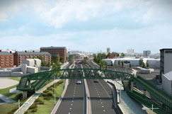 Major operation to winch 37-metre Hull footbridge into place