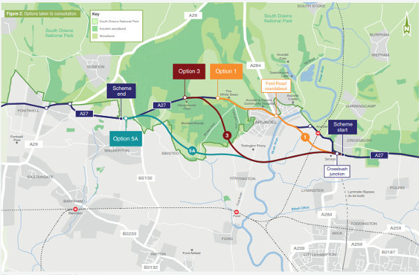 Highways England reworks plans for £250m Arundel bypass Highways England reworks plans for £250m Arundel bypass