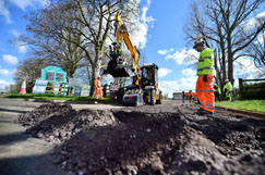 JCB and Tarmac team up against potholes