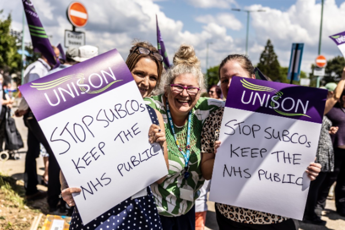 Dorset healthcare workers protest over outsourcing threat
