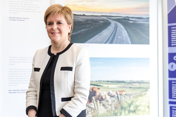 AWPR halves journey times and city traffic, Sturgeon says