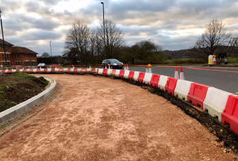 Roadworker dies on Surrey roundabout scheme