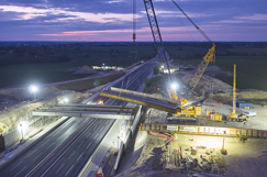 M11 'dumbell' roundabout takes shape