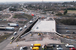 Bird's eye view highlights M6 junction progress