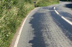 Heatwave causing roads to melt 'like chocolate'